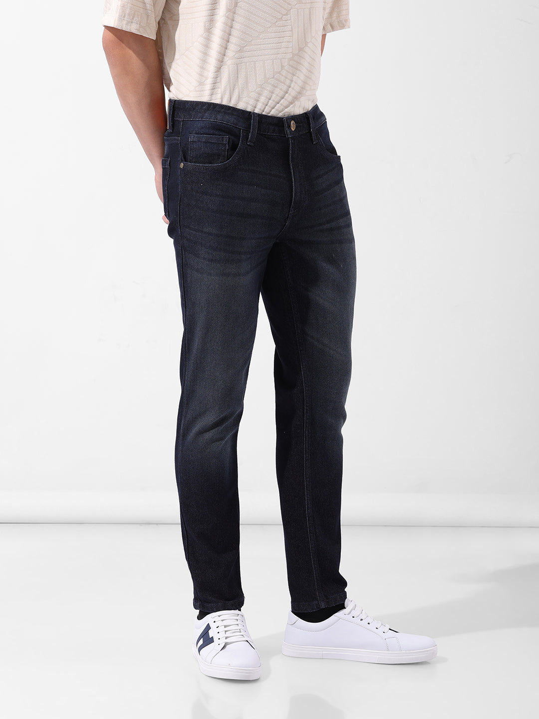 Men's Blue Slim Fit Casual Jeans