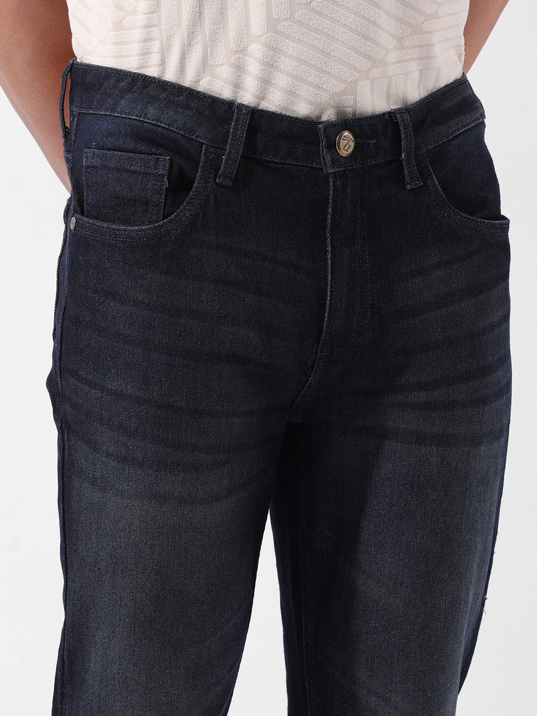 Men's Blue Slim Fit Casual Jeans