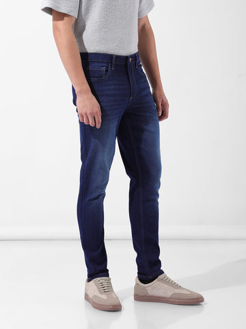 Men's Blue Slim Fit Casual Jeans
