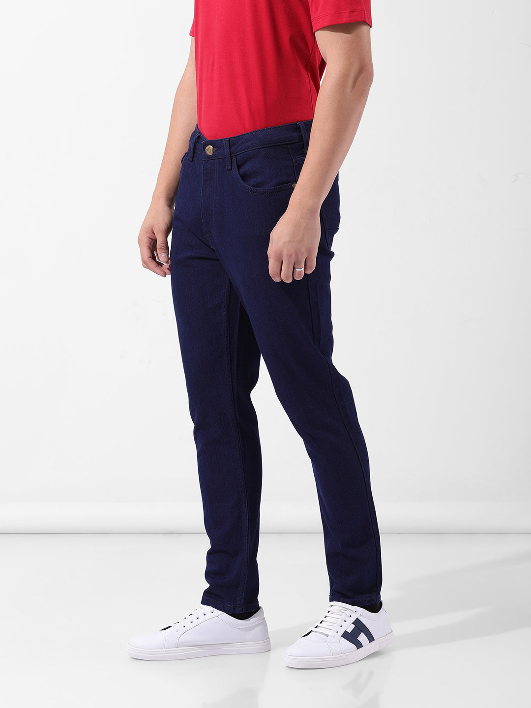 Men's Blue Slim Fit Casual Jeans