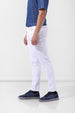 Men's White Slim Fit Casual Jeans