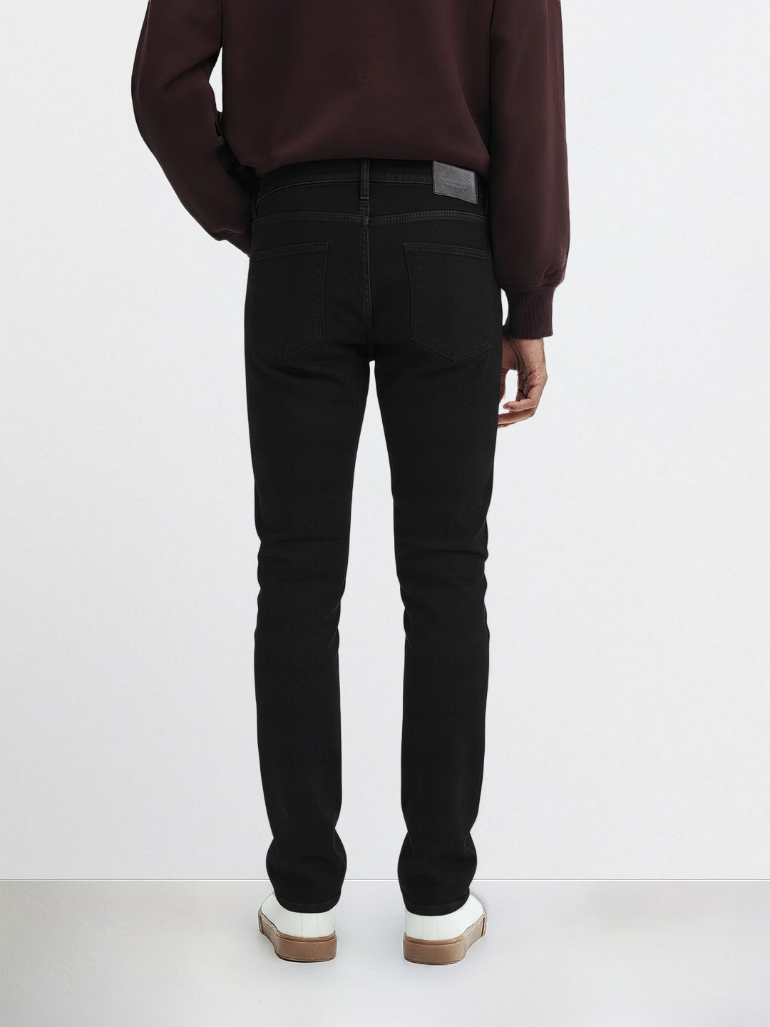 Men's Black Slim Fit Solid The Eternity Series Jeans