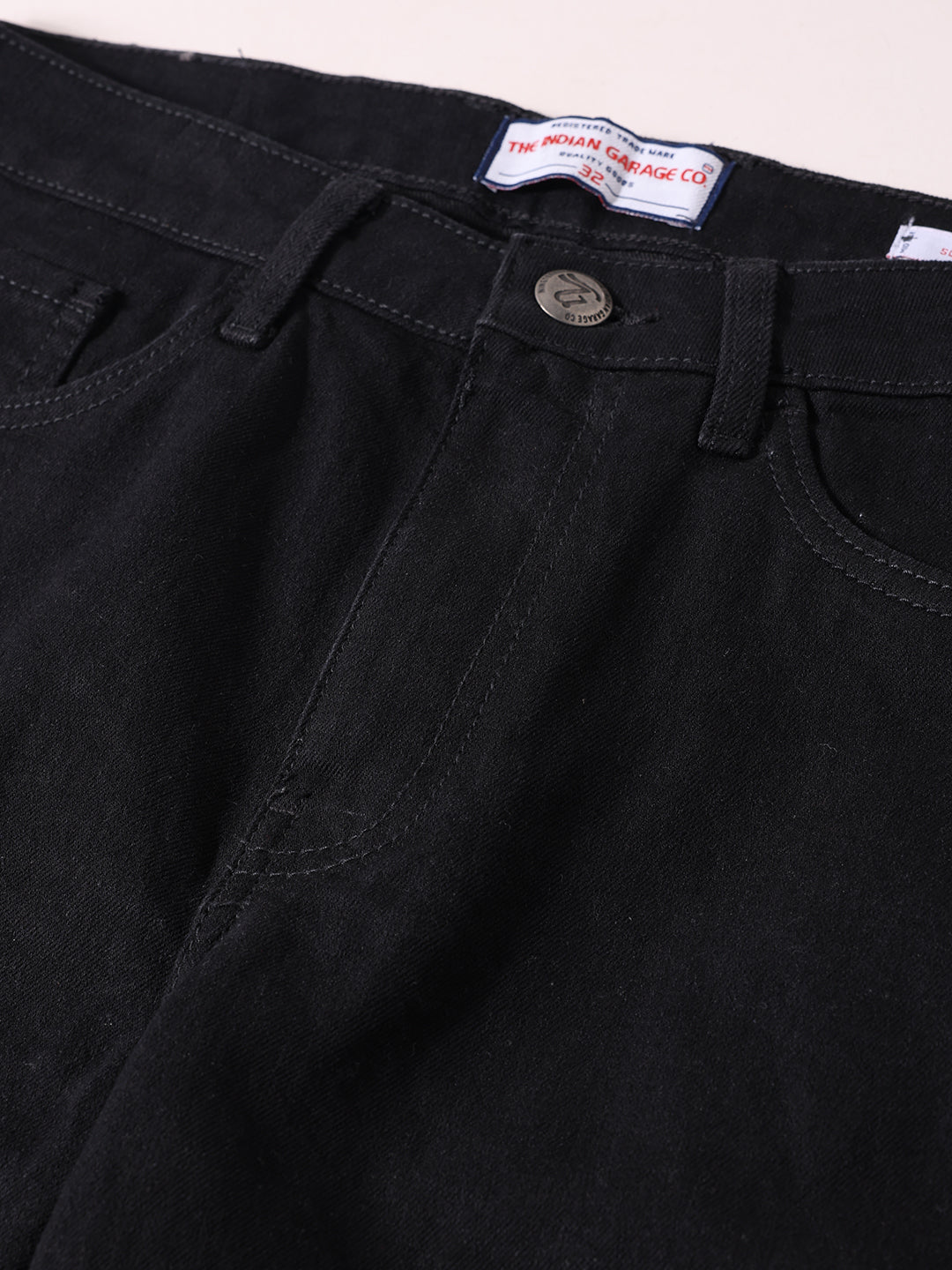 Men's Black Slim Fit Solid The Eternity Series Jeans