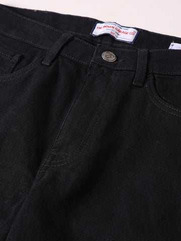Men's Black Slim Fit Solid The Eternity Series Jeans