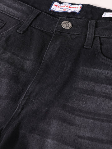 Men's Black Slim Fit Solid The Eternity Series Jeans