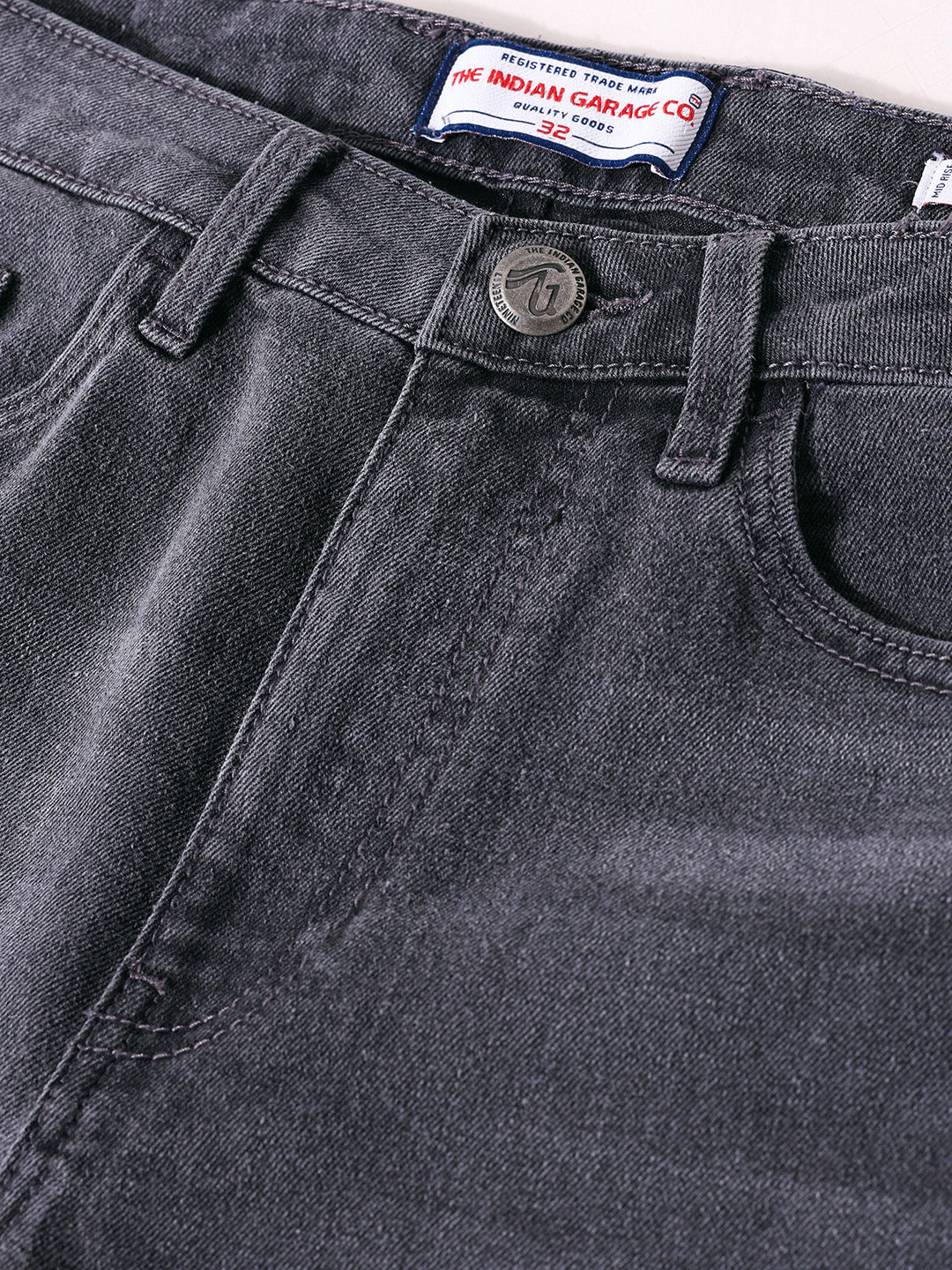Men's Grey Slim Fit Solid The Eternity Series Jeans