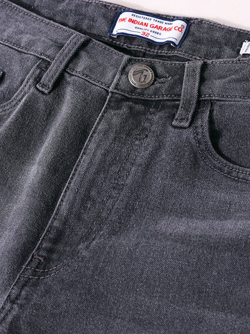 Men's Grey Slim Fit Solid The Eternity Series Jeans