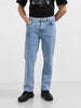 Men's Blue Slim Fit Solid Casual Jeans