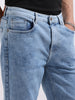 Men's Blue Slim Fit Solid Casual Jeans