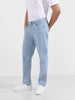 Men's Blue Slim Fit Solid Casual Jeans
