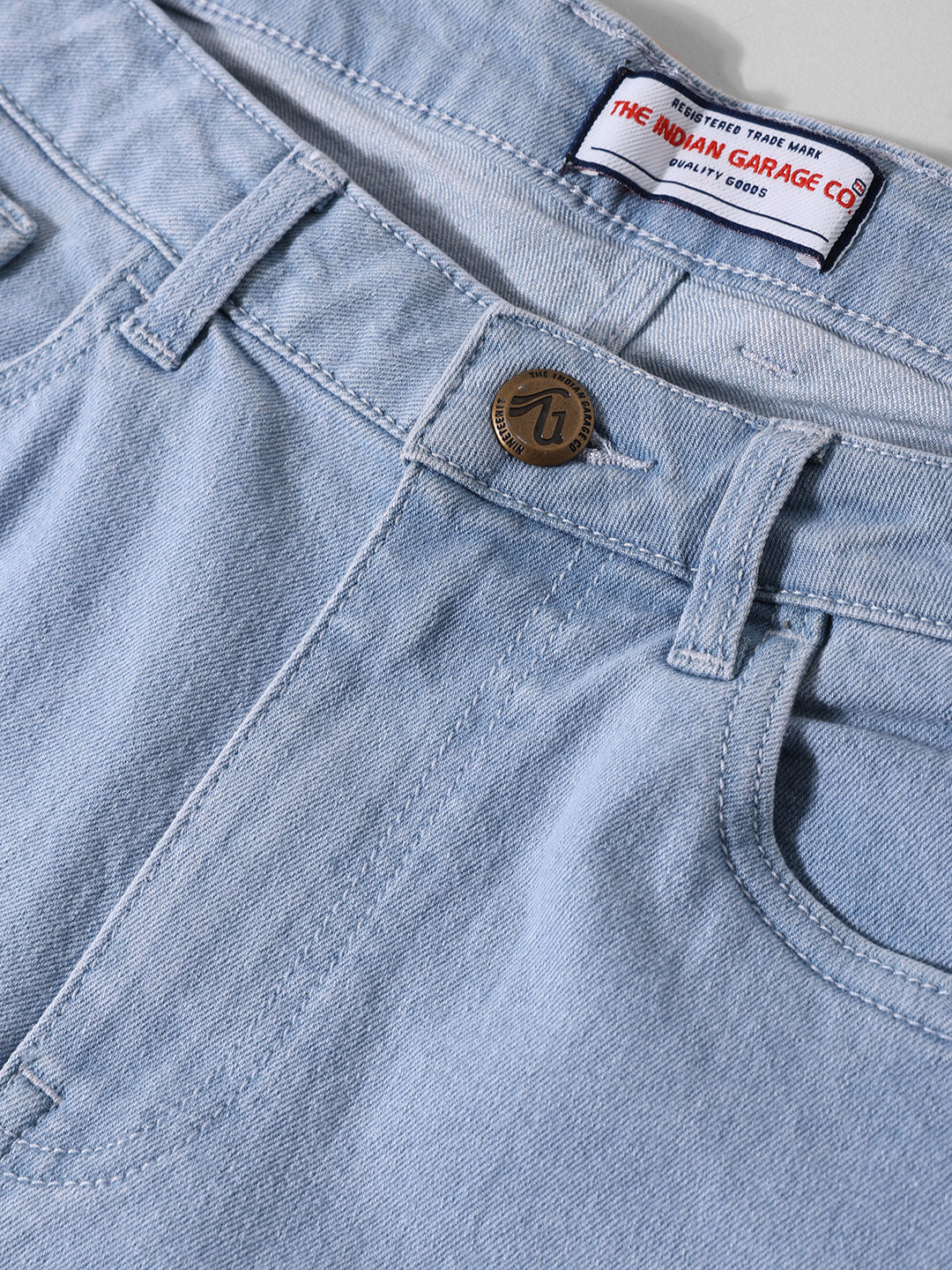 Men's Blue Slim Fit Solid Casual Jeans