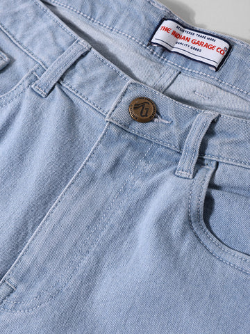 Men's Blue Slim Fit Solid Casual Jeans