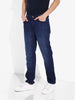 Men's Blue Slim Fit Solid Casual Jeans