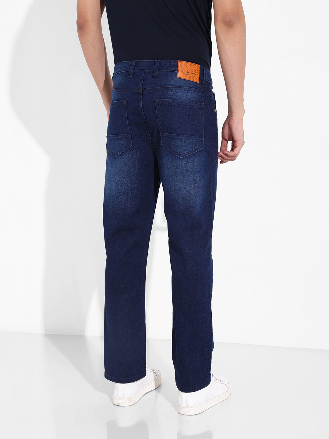 Men's Blue Slim Fit Solid Casual Jeans