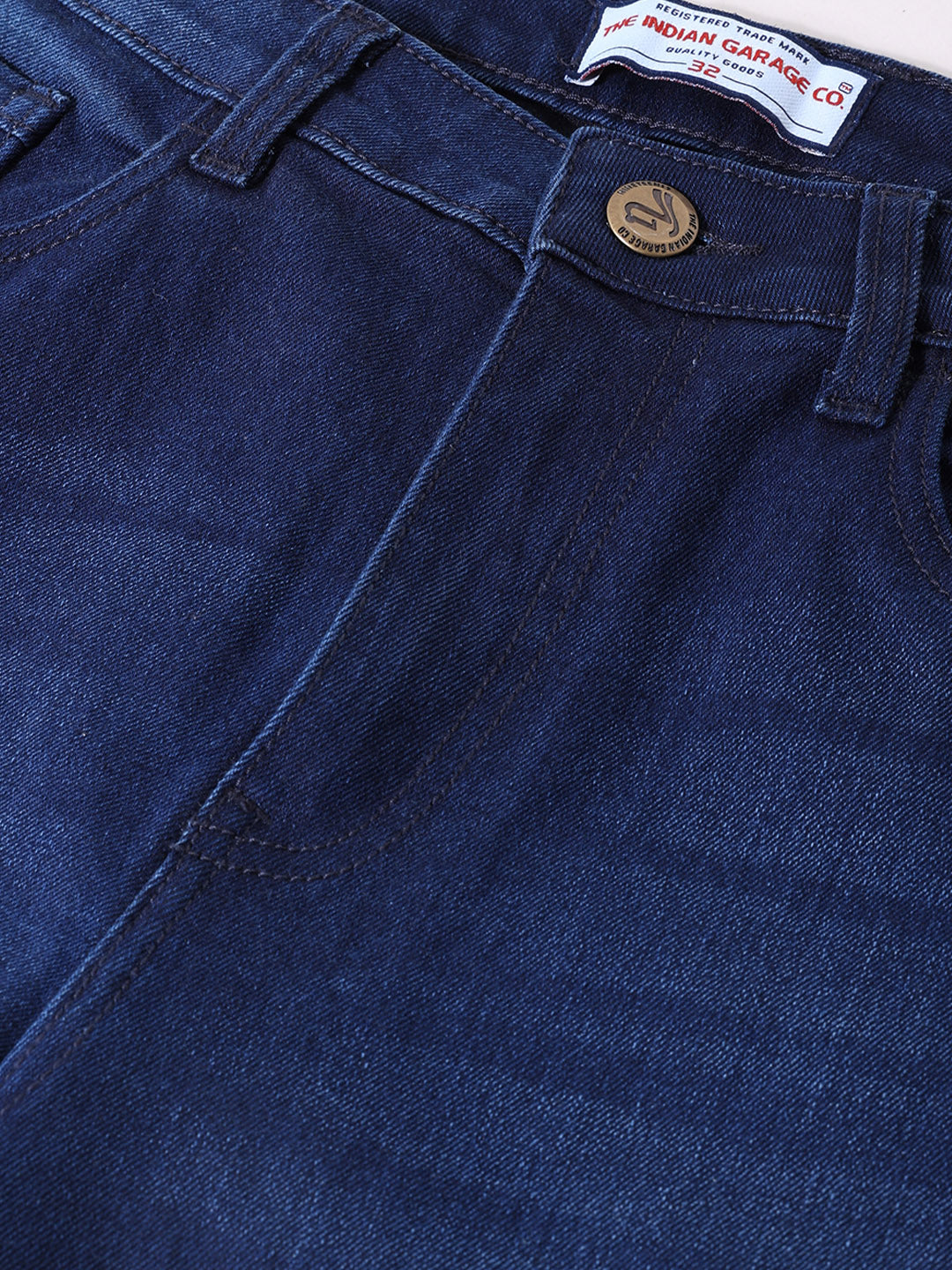 Men's Blue Slim Fit Solid Casual Jeans