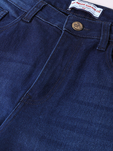 Men's Blue Slim Fit Solid Casual Jeans