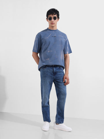 Men's Blue Slim Fit Solid Casual Jeans