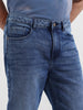 Men's Blue Slim Fit Solid Casual Jeans