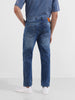 Men's Blue Slim Fit Solid Casual Jeans