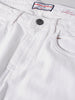Men's White Slim Fit Solid The Eternity Series Jeans
