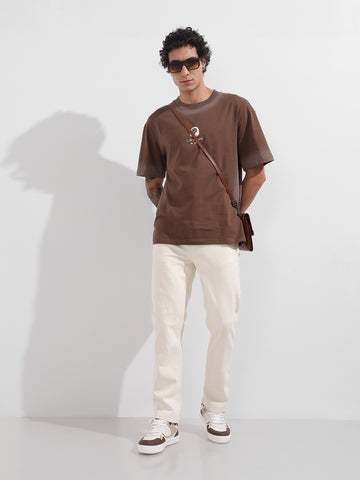 Men's White Slim Fit Solid The Eternity Series Jeans
