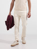 Men's White Slim Fit Solid The Eternity Series Jeans