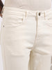 Men's White Slim Fit Solid The Eternity Series Jeans