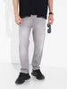 Men's Grey Slim Fit Solid Casual Jeans