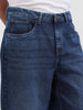 Men's Blue Baggy Fit Solid Casual Jeans