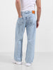 Men's Blue Baggy Fit Solid Casual Jeans