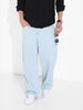 Men's Blue Baggy Fit Solid Casual Jeans