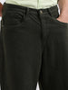 Men's Green Baggy Fit Solid Casual Jeans
