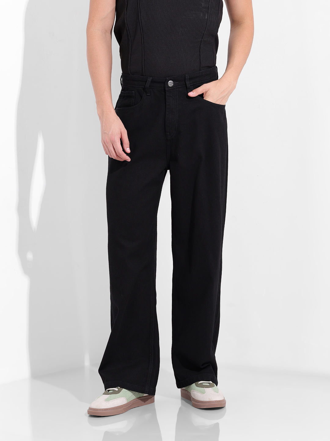 Men's Black Baggy Fit The Eternity Series Jeans