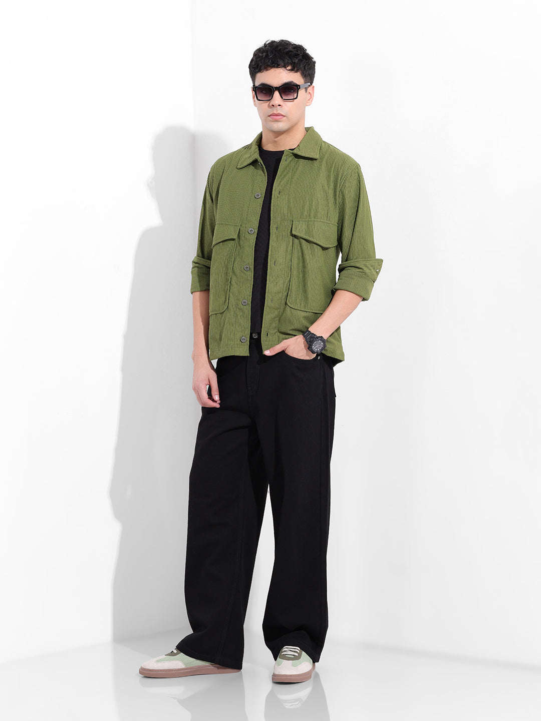 Men's Black Baggy Fit The Eternity Series Jeans