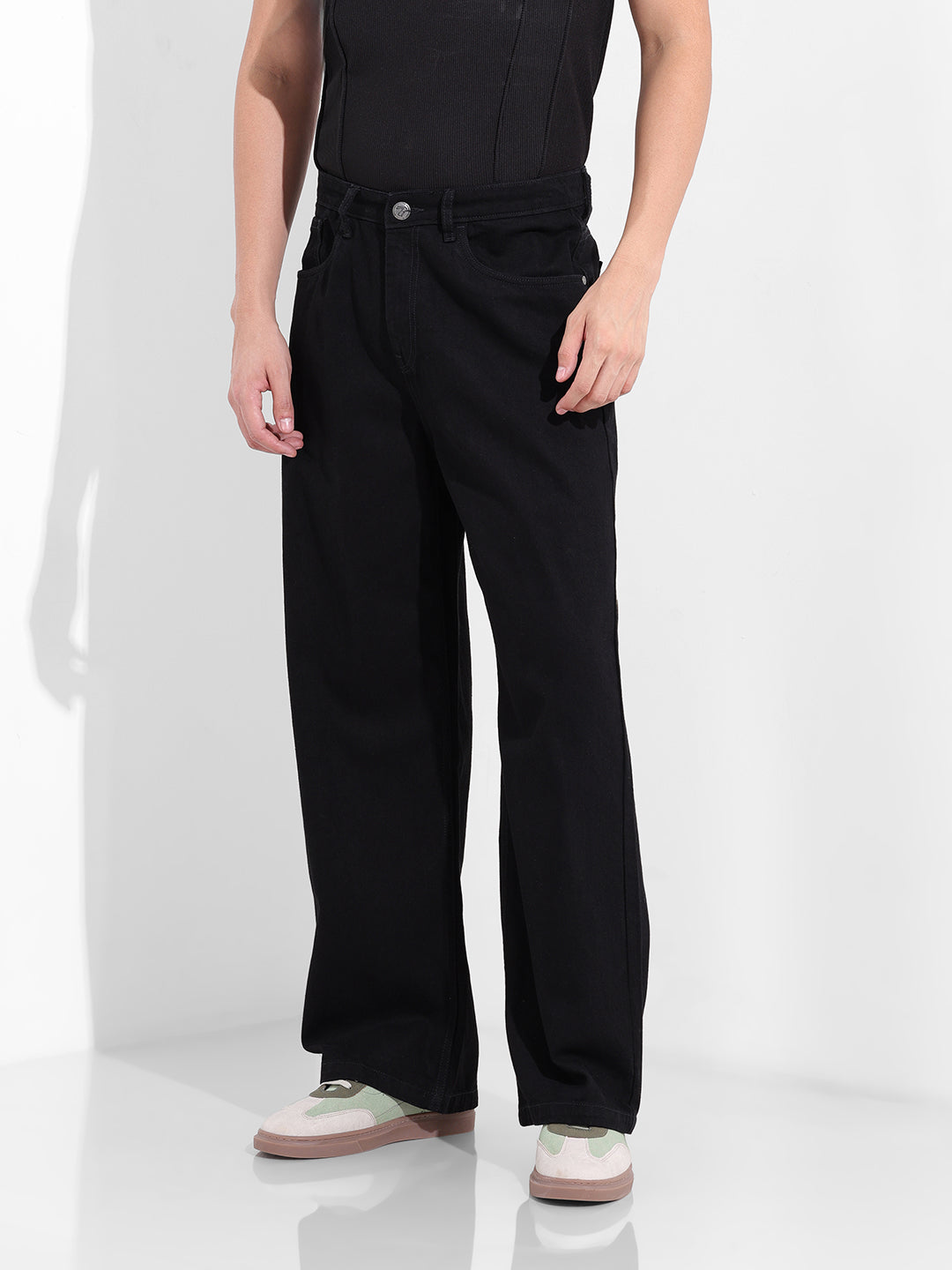 Men's Black Baggy Fit The Eternity Series Jeans