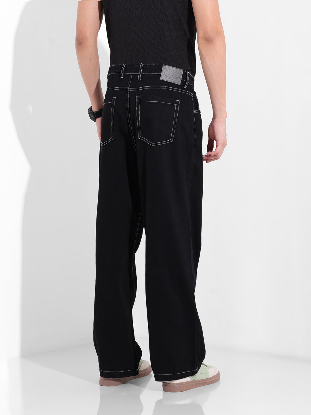 Men's Black Baggy Fit The Eternity Series Jeans