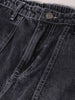 Men's Grey Loose Fit Solid Casual Jeans