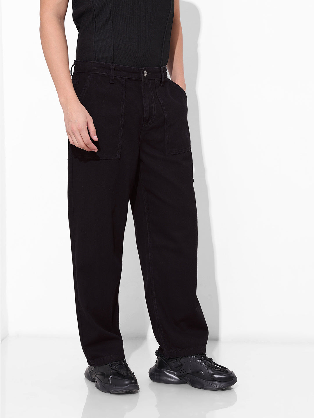 Men's Black Relaxed Fit The Eternity Series Jeans
