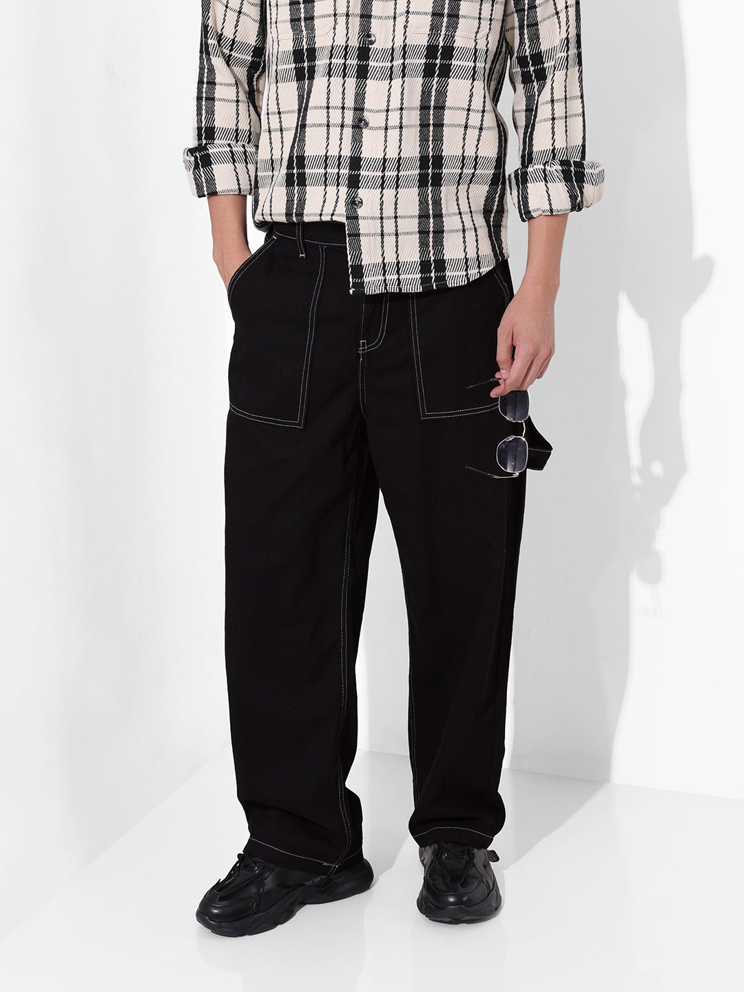 Men's Black Relaxed Fit The Eternity Series Jeans