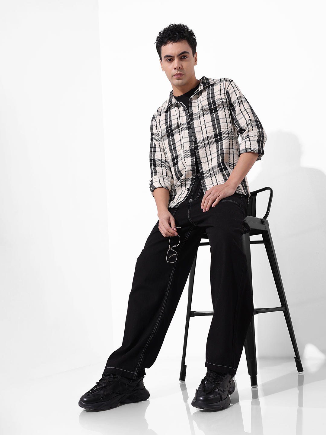 Men's Black Relaxed Fit The Eternity Series Jeans