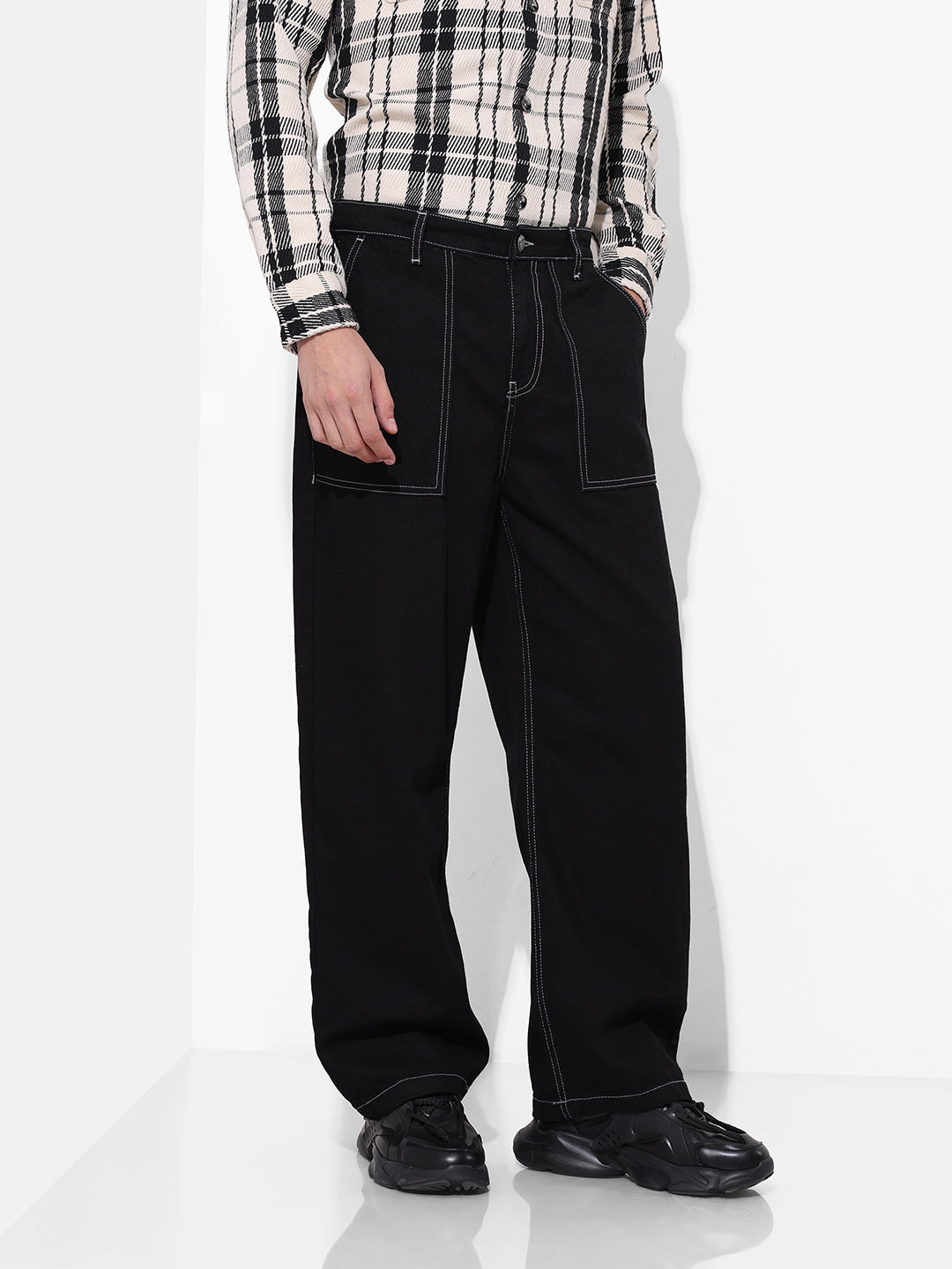 Men's Black Relaxed Fit The Eternity Series Jeans