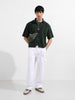 Men's White Relaxed Fit Solid Casual Jeans