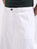 Men's White Relaxed Fit Solid Casual Jeans