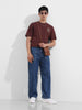 Men's Blue Relaxed Fit Solid Casual Jeans
