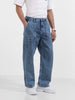 Men's Blue Relaxed Fit Solid Casual Jeans