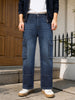 Men's Navy Blue Relaxed Fit Solid The Eternity Series Jeans