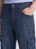 Men's Navy Blue Relaxed Fit Solid The Eternity Series Jeans