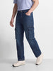 Men's Navy Blue Relaxed Fit Solid The Eternity Series Jeans