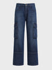 Men's Navy Blue Relaxed Fit Solid The Eternity Series Jeans