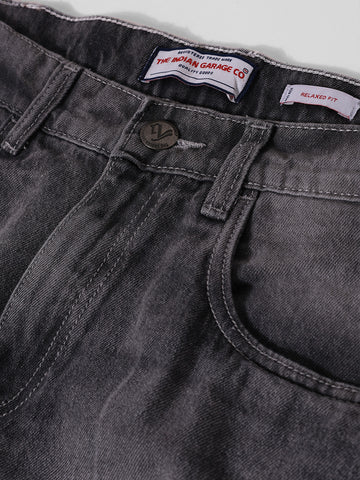 Men's Grey Relaxed Fit Solid The Eternity Series Jeans
